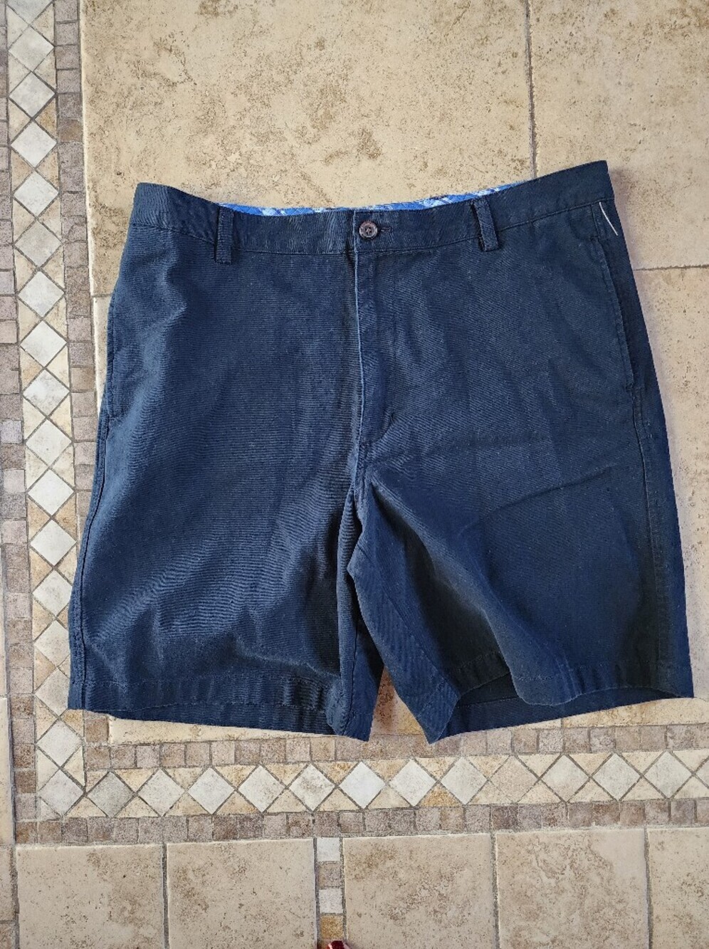 Chaps Men's Dark Navy Flat Front Shorts